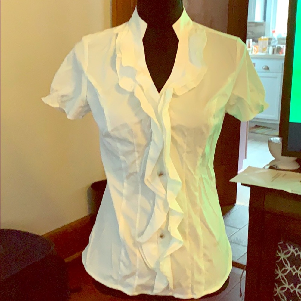 Express white button down shirt